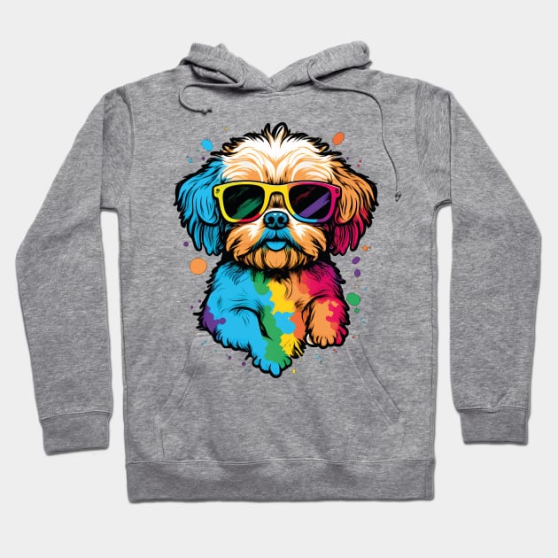 Watercolor Pup Vibes: Canine Joy in Watercolors Hoodie by DogsandCats